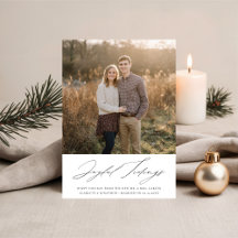 Parabéns de Natal para Recém-Casados com Foto Eleg