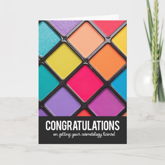 Cartão De Festividades Parabéns em sua Licença de Cosmetologia (Frente)