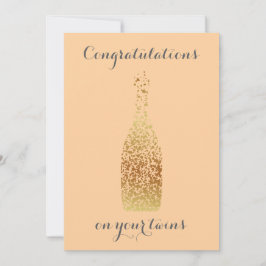 Cartão De Festividades Parabéns em suas gêmeas