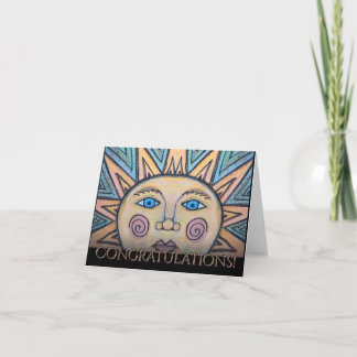 Cartão De Festividades Parabéns Peace Sun Card