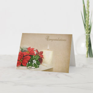 Cartão De Festividades Parabéns pelo Casamento de Natal