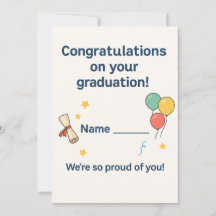 Parabéns Pequeno Graduado! Personalizado para Cria