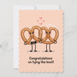 Cartão De Festividades Parabéns por Casar Pretzel Divertido