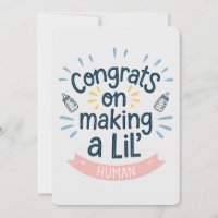 Parabéns por fazer um pequeno humano engraçada gra