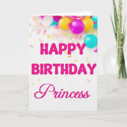 Cartão De Festividades Parabéns, Princesa