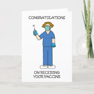 Cartão De Festividades Parabéns sobre o recebimento da sua vacina