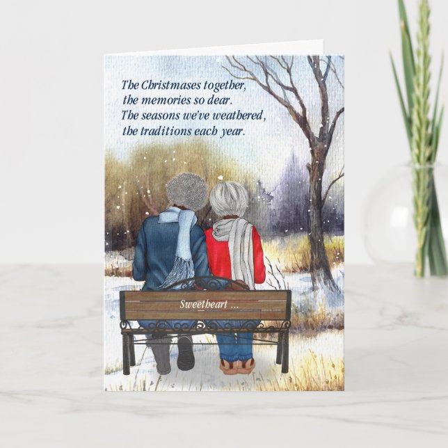 Cartão De Festividades Parceiro de Vida Lesbianas Afro-Americanas Idosas (Frente)