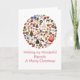 Cartão De Festividades Parents Circle of Christmas Holiday Card