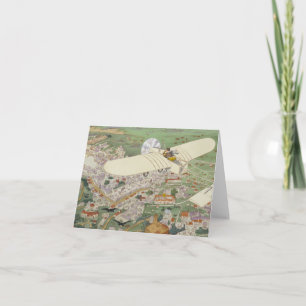 Cartão De Festividades Paris-Rome Monoplane Beaumont Le Gagnant Bleriot