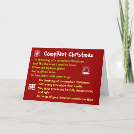 Cartão De Festividades Paródia de Conformidade Engraçado de Natal Compatí