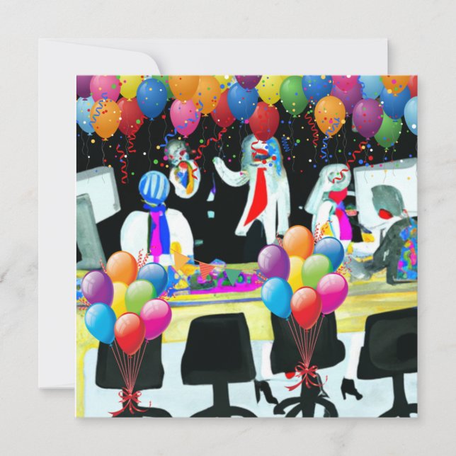 Cartão De Festividades Partido do Office (Frente)