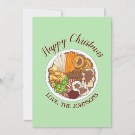 Cartão De Festividades Partido Jante de Natal UK Comida Festiva Britânica