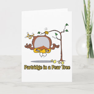 Cartão De Festividades partridge in a pear tree 1st first day christmas