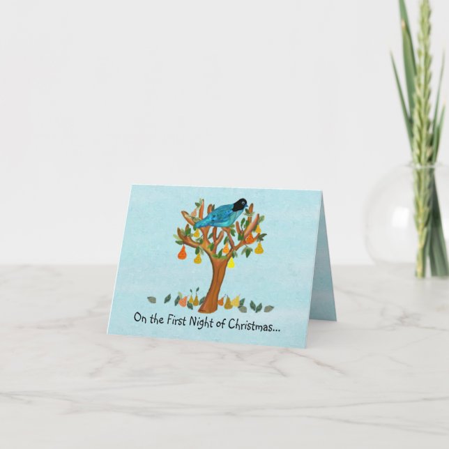 Cartão De Festividades Partridge in a Pear Tree Cards (Frente)
