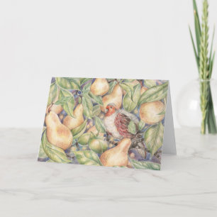 Cartão De Festividades Partridge in a Pear Tree Christmas Card