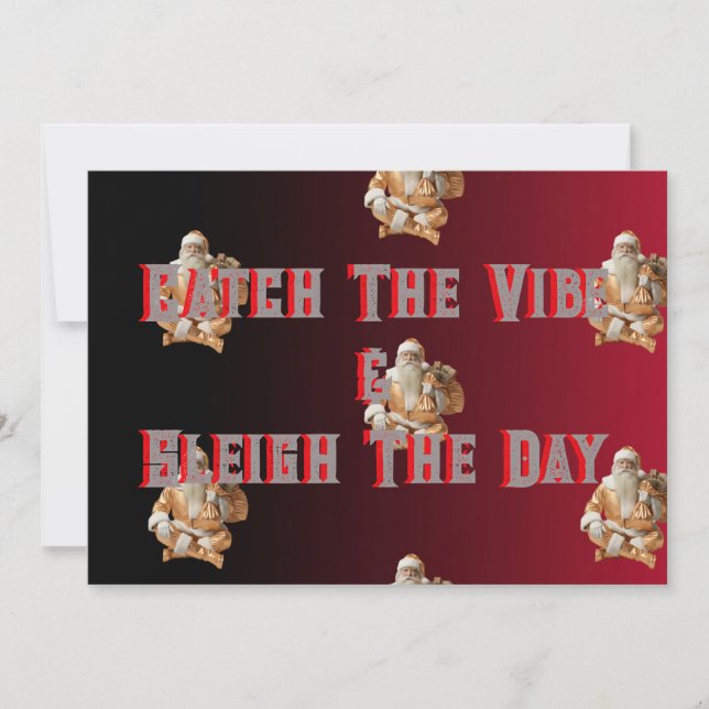 Cartão De Festividades Party greeting colour red and black  (Frente)