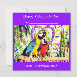 Cartão De Festividades Parvalos Sala de Aula Divertida de São Valentim Pa