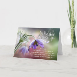 Cartão De Festividades Páscoa abençoa Deus tão amado ao mundo John 3:16