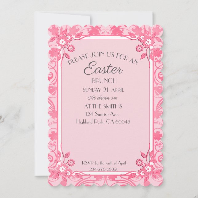 Cartão De Festividades Páscoa Brunch (Frente)