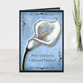 Cartão De Festividades Páscoa Calla Lily (Personalizada)