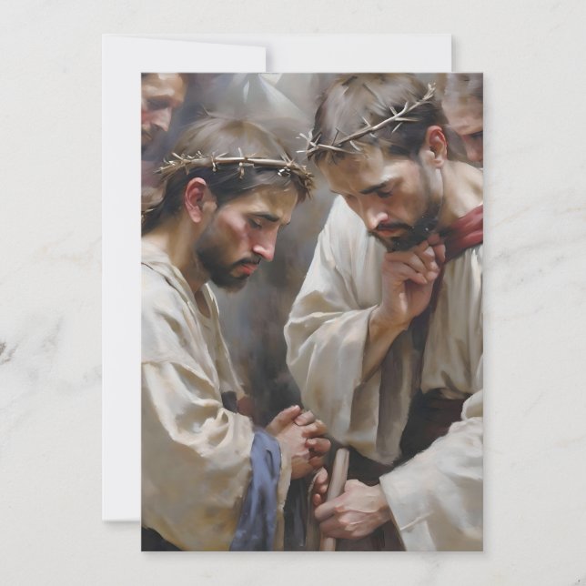 Cartão De Festividades Páscoa Cena C - Óleos (Frente)