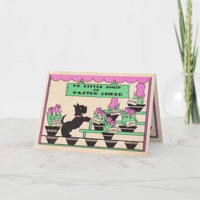 Cartão De Festividades Páscoa Cheer Scotty Card (Frente)