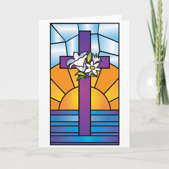 Cartão De Festividades Páscoa Cross (Frente)