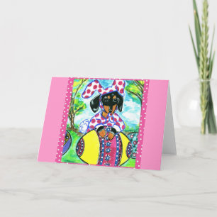 Cartão De Festividades Páscoa Dachshund