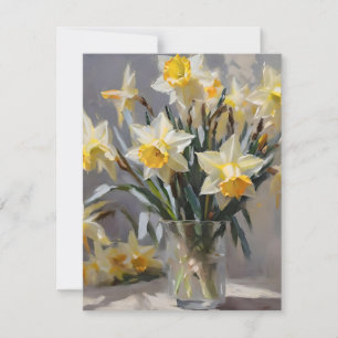 Cartão De Festividades Páscoa Daffodils A - Óleos