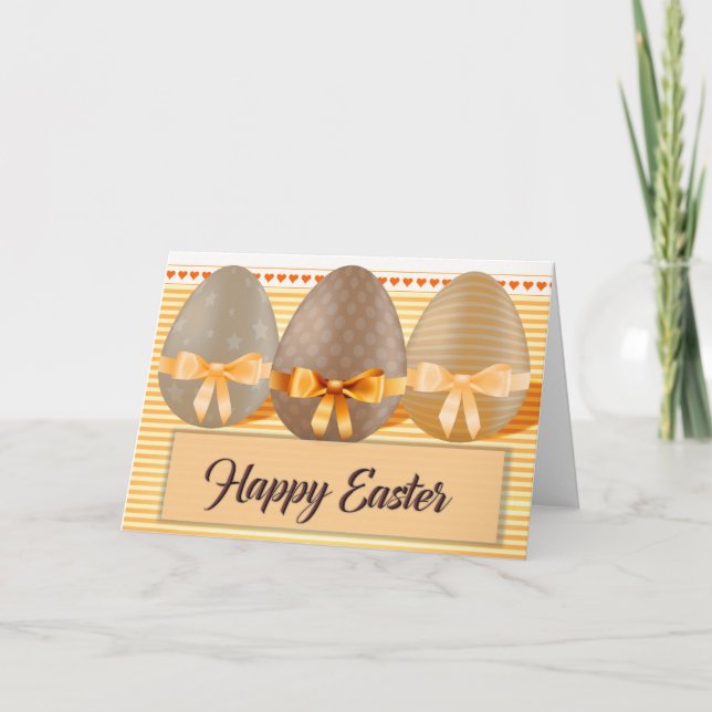 Cartão De Festividades Páscoa de chocolate (Frente)