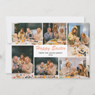 Cartão De Festividades páscoa elegante da família 6 de bençãos modernas