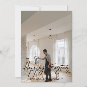 Cartão De Festividades páscoa elegante, família paterna Foto de caligrafi