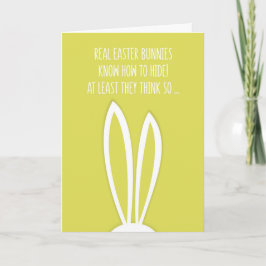 Cartão De Festividades Páscoa engraçada de bunny da Páscoa real