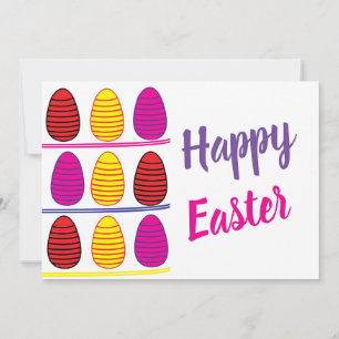 Cartão De Festividades Páscoa Felz pascoa Colorida Ovos de páscoa