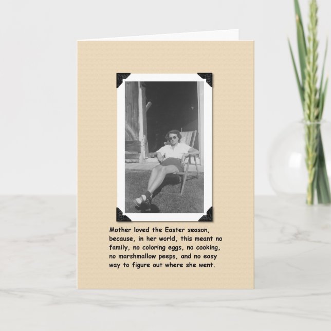 Cartão De Festividades Páscoa Mãe (Frente)