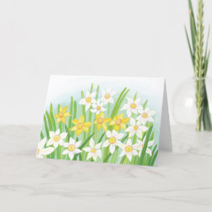 Cartão De Festividades Páscoa primavera Daffodils