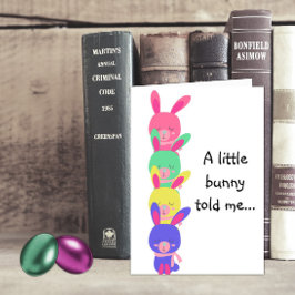 Cartão De Festividades Páscoa Rainbow Bunnies