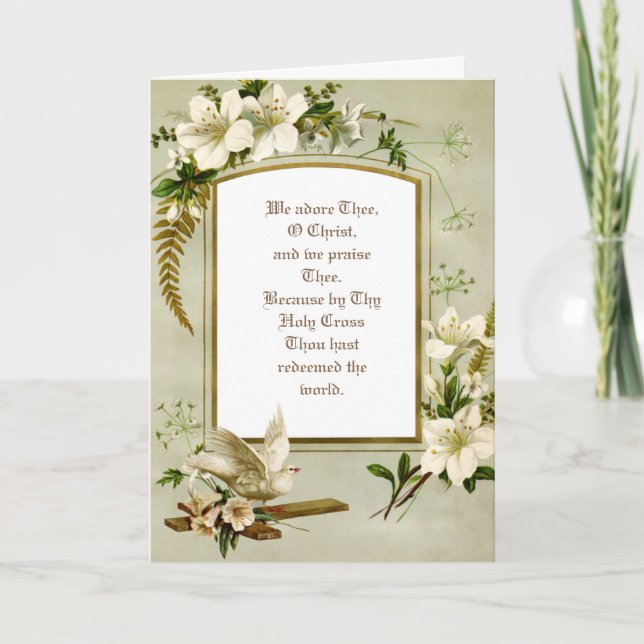 Cartão De Festividades Páscoa religiosa católica Jesus ressurreição Mary (Frente)