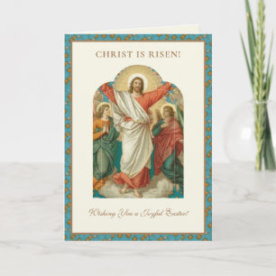 Cartão De Festividades Páscoa Religiosa Ressurreição Jesus Cristão