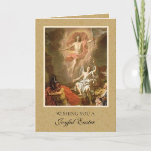 Cartão De Festividades Páscoa Religiosa Ressurreição Jesus Cristão Feriad