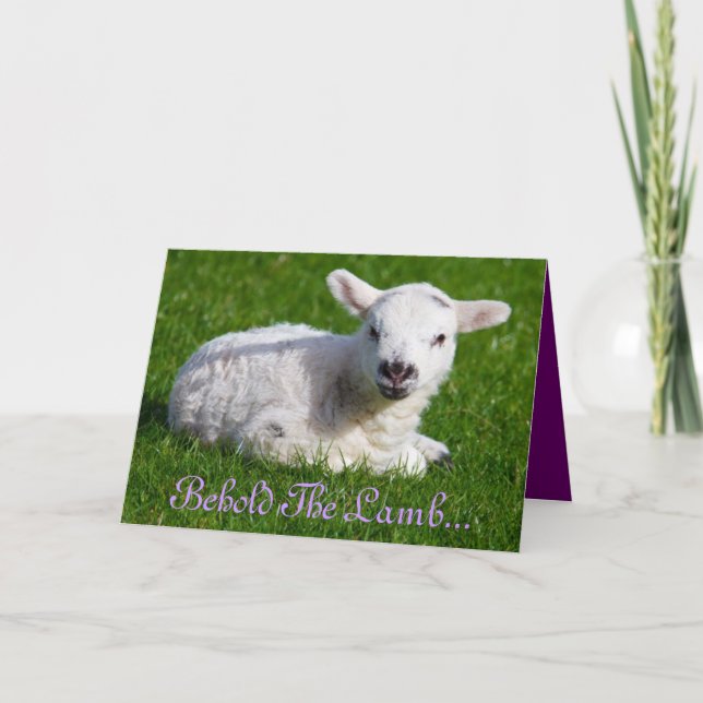 Cartão De Festividades Páscoa Segure a placa de feriado da lâmpada (Frente)