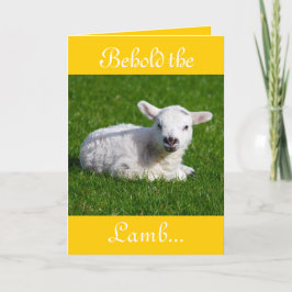 Cartão De Festividades Páscoa Segure a placa de férias da lâmpada II