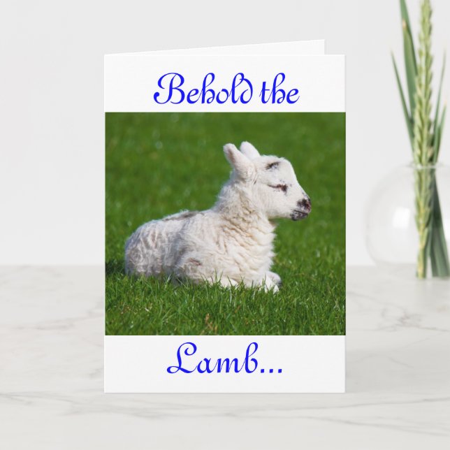 Cartão De Festividades Páscoa Segure a placa de férias da lâmpada IV (Frente)