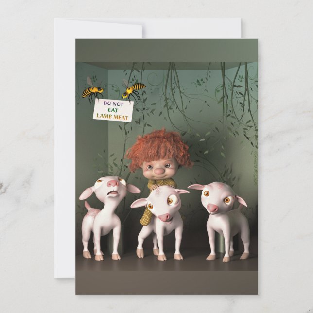 Cartão De Festividades Páscoa sem cordeiro - Versão 1 (Frente)