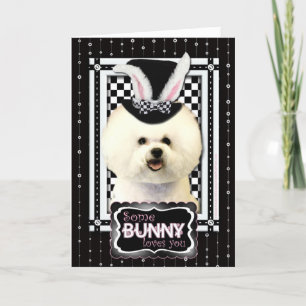 Cartão De Festividades Páscoa - Um Coelhinho Te Ama - Bichon Frise