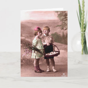 Cartão De Festividades Páscoa Vintage