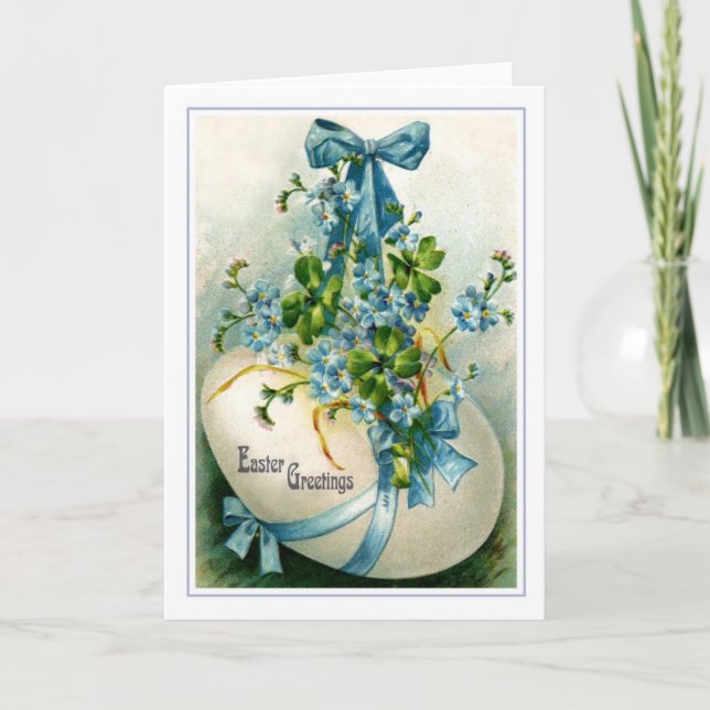 Cartão De Festividades Páscoa Vintage (Frente)