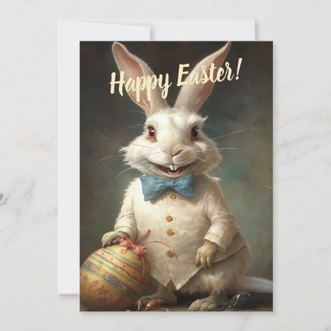 Cartão De Festividades Páscoa Vintage (Frente)