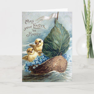 Cartão De Festividades Páscoa vitoriana