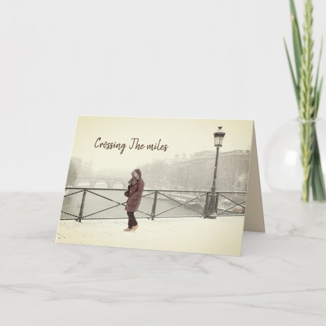 Cartão De Festividades Passando A Saudação Da Época Miles (Frente)